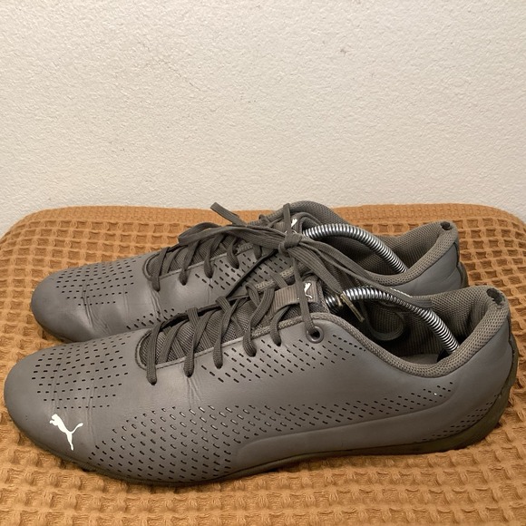 Puma Other - Puma Drift Cat 5 Ultra Mens Sz 13 Gray Leather‎ Perforated Shoes Sneakers